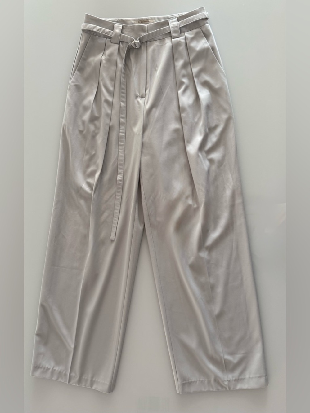 Source Unknown Cream Villa Women’s Light Gray Pleated Dress Pants -Size M- NWOT